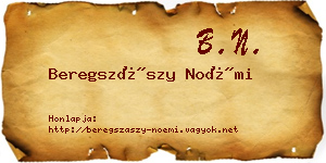 Beregszászy Noémi névjegykártya