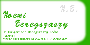 noemi beregszaszy business card