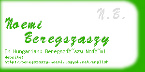 noemi beregszaszy business card